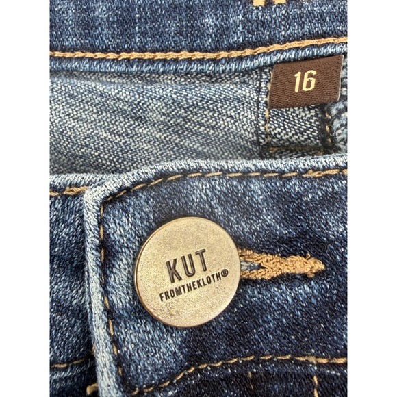 Kut From The Kloth Straight Leg Jeans Medium Wash Size 16 Excellent Used - Picture 7 of 15